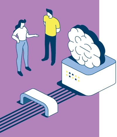 Gehirnzellen, im Elektronenhirn simuliert