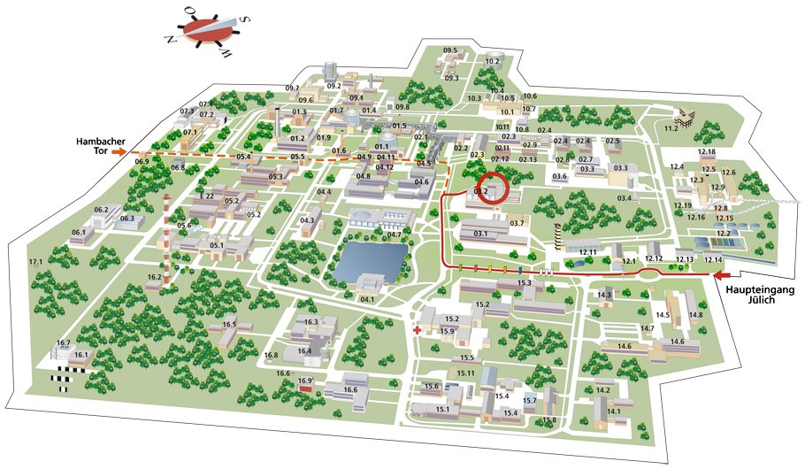 Lageplan und Anfahrt zum IEK-14