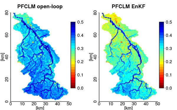 Assimilation of soil moisture data from a cosmic-ray sensor network in the Rur catchment