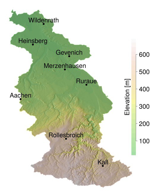 Assimilation of soil moisture data from a cosmic-ray sensor network in the Rur catchment